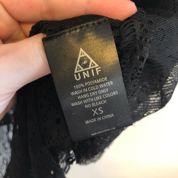 UNIF Black Lace Crop Top - Picture 7 of 7